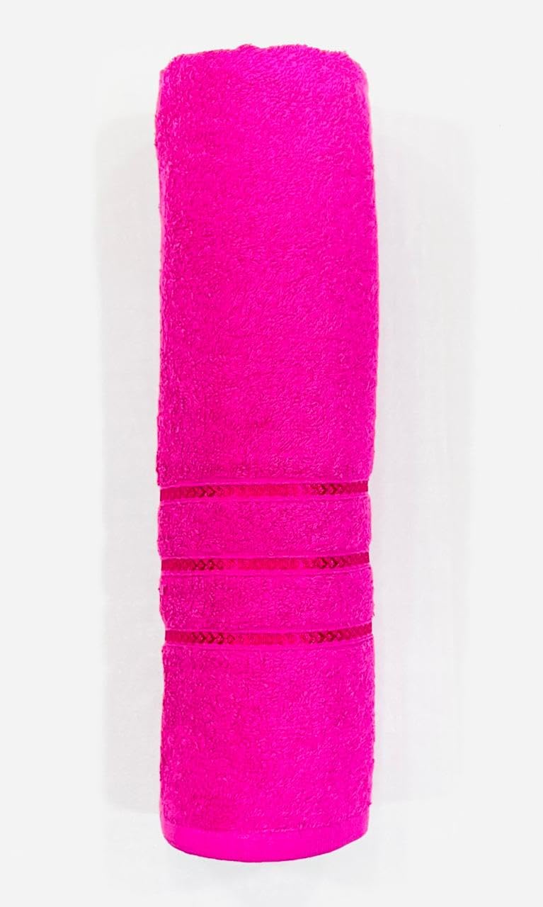 Bombay Dyeing Flora Large Size Bath Towel 500 Gsm (Dark Pink)