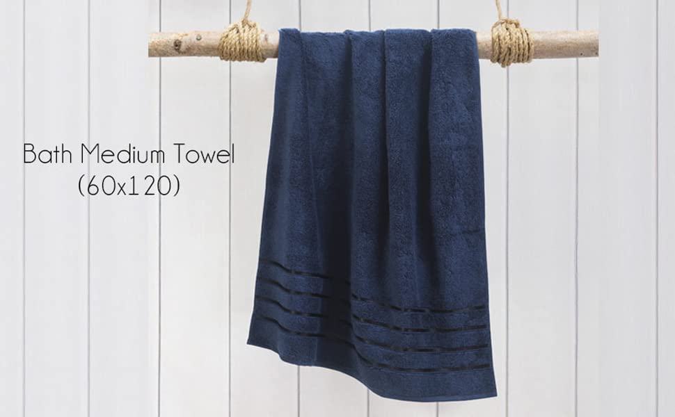 Spread Spain 100% Cotton Hand Towel 600 Gsm | Soft, Fluffy, Super Absorbent & Quick Dry Towels For Pool, Spa & Gym (Navy Blue)