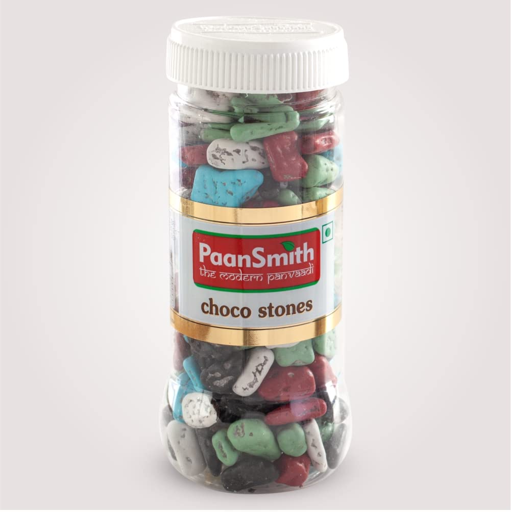 Paansmith Choco Stones 240gm, | Chocolate Rock Stone Candy | Jar Pack