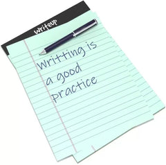 Writeup Pad For Office, Notes Writing, Premium, A5 Paper Ruled Note Pad 100 Pages (Green) 6pcs