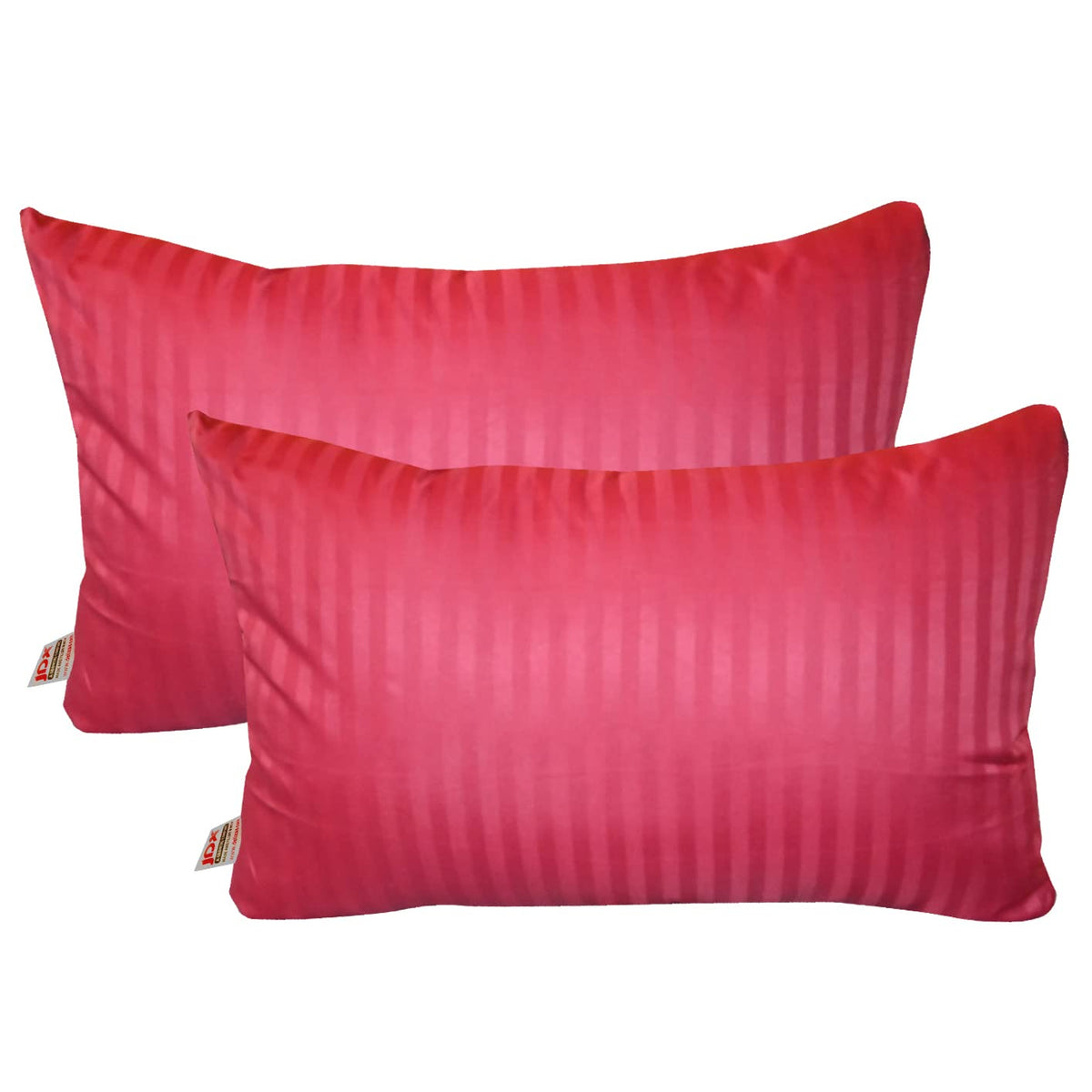 Premium Hotel Quality Soft Polyester Blend Fiber Pillow, Maroon - 16x24 Inch | Standard Size, Neck Support, Washable, Removable Cover | Bed Pillow, Comfortable Pillow - Set Of 2
