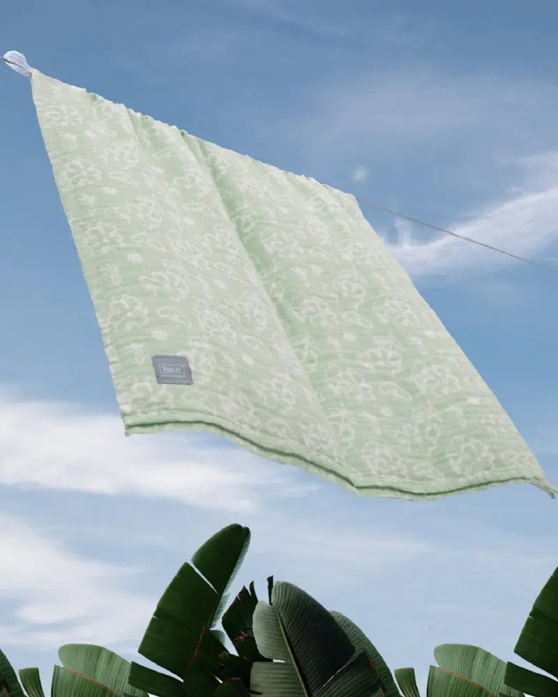 Doctor Towels, Banana Floral Towel Set Of 3-1 Bath Towel, 1 Hand Towel, 1 Face Towel, Super Soft & High Absorbency Towels For Sensitive Skin, Quick Dry Towels Large Size (Green)