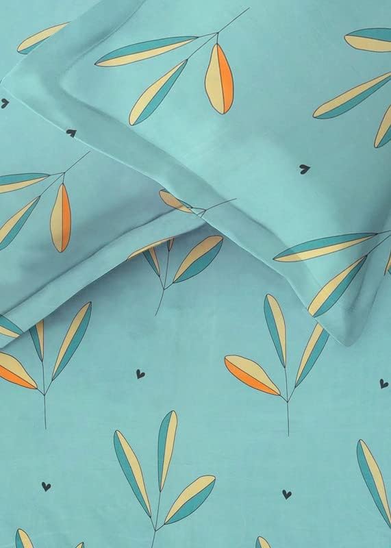 100% Microfiber Double Bed Bedsheets With 2 Matching Pillow Covers | 90 X 90 Inches, Sea Green - Summer Breathable & Wrinkle Free | Ideal For House-Bedroom, Guest Room Bedsheet