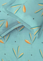 100% Microfiber Double Bed Bedsheets With 2 Matching Pillow Covers | 90 X 90 Inches, Sea Green - Summer Breathable & Wrinkle Free | Ideal For House-Bedroom, Guest Room Bedsheet