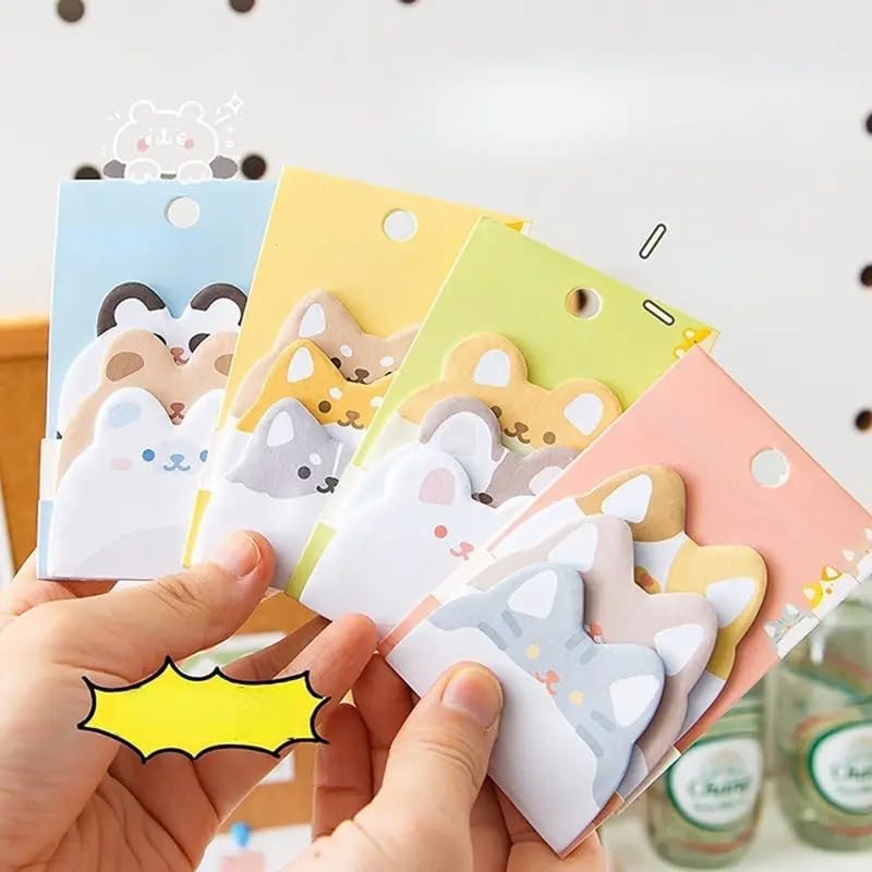 1 Pcs Animal Character Sticky Note Pads Self Stick Notes Notes Study School Accessories 45 Sheets