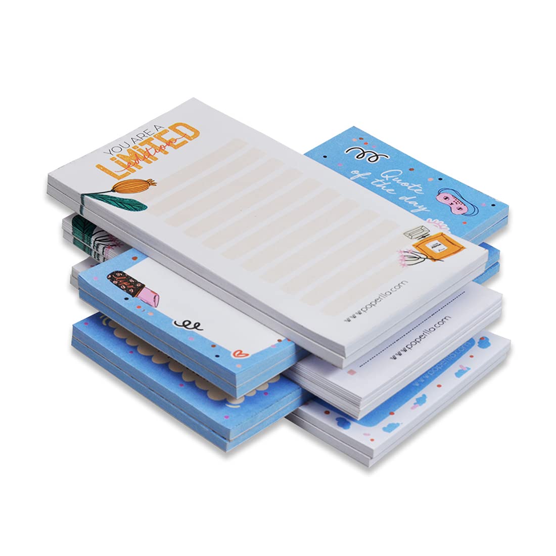 Planner Desktop Notepads With 50 Undated Tear-Off Sheets, Weekly Goals, To-Do List, Set Of 10