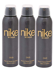 Nike Oud Eau De Toilette Deodorant Spray 600ml 20.2 Fl.oz. Pack Of 3 | Perfect Birthday For Girlfriend | Long Lasting Fragramce