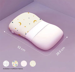 Premium Memory Foam Baby & Toddler Pillow, Bed Pillow - 20.5 X 11.5 X 2.5 Inch | Removable Cover, Perfect For Sleeping, Reading, Resting | 2 To 9 Years, Moon & Star Print, Adjustable Pillow