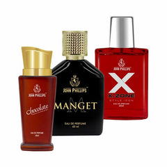 John Phillips Chocolate + Manget + Xx-zone Eau De Parfum 60ml 2 Fl.oz. Each Pack Of 2 For Men & Women