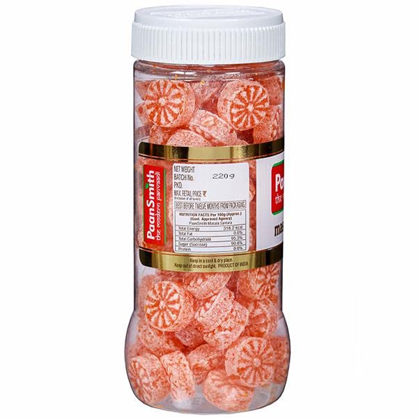 Paansmith Masala Santara Candies 220gm, | Jar Pack