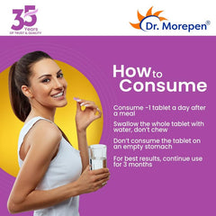 Dr. Morepen Multivitamin Tabs For Women | Energy & Immunity Booster Supplement | 60 Tablets , 100gm 0.2lbs , Each Pack Of 2