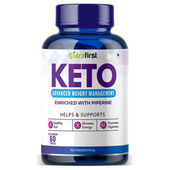 Nutrafirst Keto Advanced Tablets For Men & Women With Garcinia Cambogia & Green Coffee Extract, Gluten - Free, Loss For Weight Management, Energy Boost | 60 Tablets 100gm 0.2lbs
