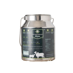 Premium Gir Cow Cultured Ghee By Girgavdi | Good Source Of Protein Fiber Healthy Pure Daanedaar Desi Ghee Perfect For Cooking | (5 Litr) 169.0 Ounce | Steel Jar