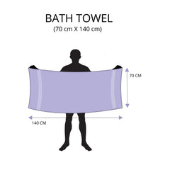 Cotton Bolls Polycotton Large Size Terry Cotton Bath Towel 400 Gsm (Baby Pink)