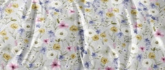Microfiber Super King Size Bedsheet Floral Print With 2 Pillow Covers - Bedsheet Size 108 X 108 Inches, White | Long-lasting 220 (Thread Count) Bedsheet