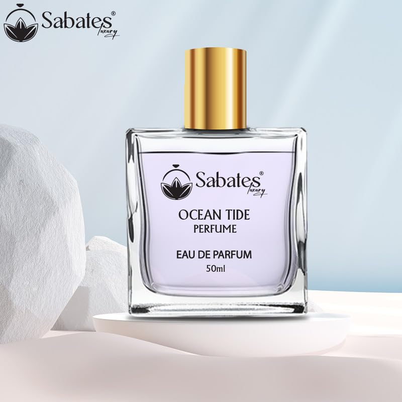 Sabates Ocean Tide Eau De Perfume For Women 50ml 1.6 Fl.oz. | Long Lasting Aqua Fragrance