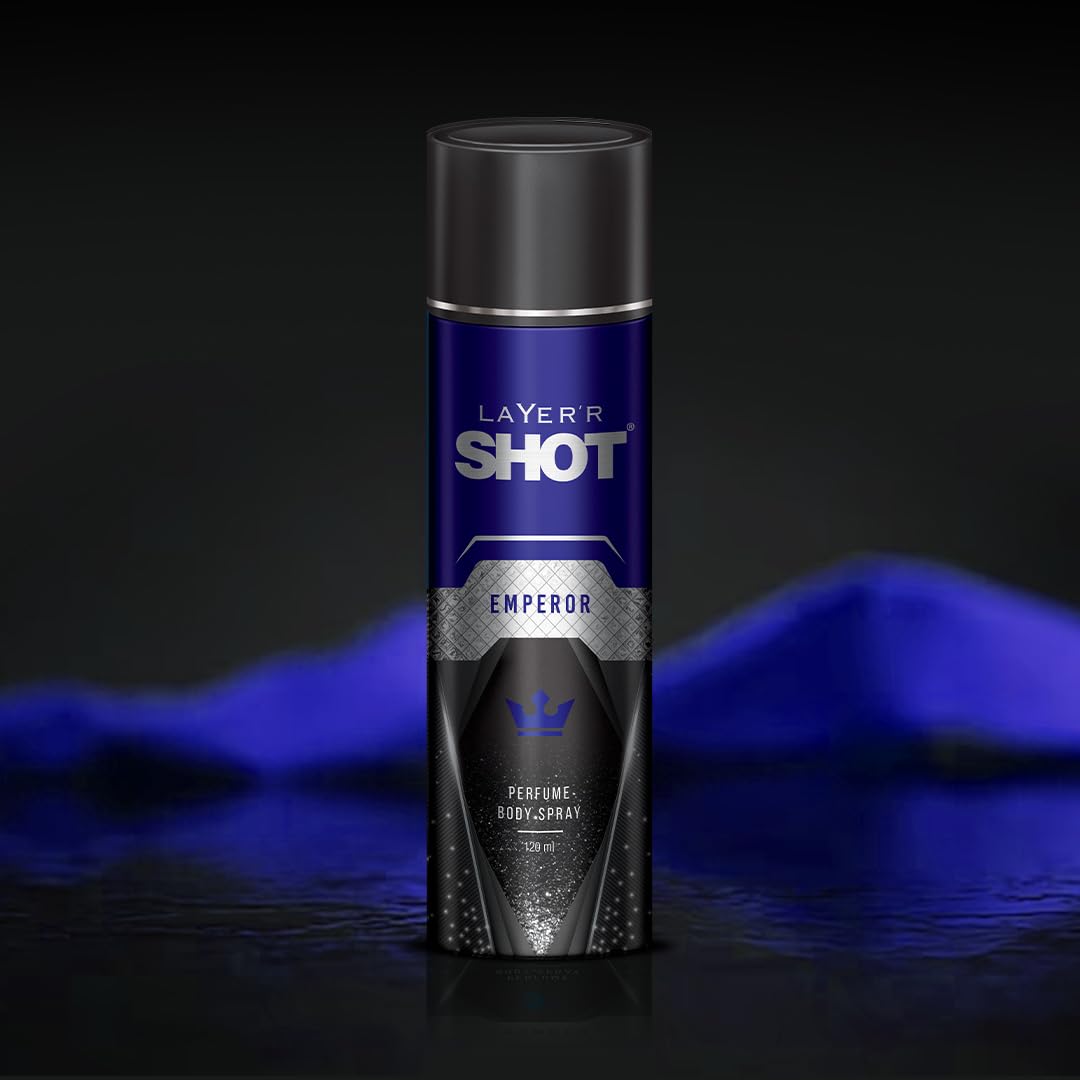 Layer'r Shot Emperor 120ml 4 Fl.oz. Long Lasting Perfume Body Scent Spray For Men  | Suitable For Every Occasion