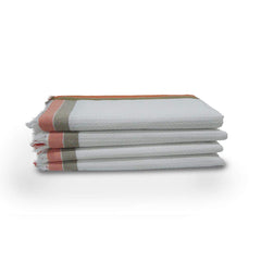 Athom Trendz Living Light Weight Cotton Premium Waffle Border Bath Towel | Pack Of 4