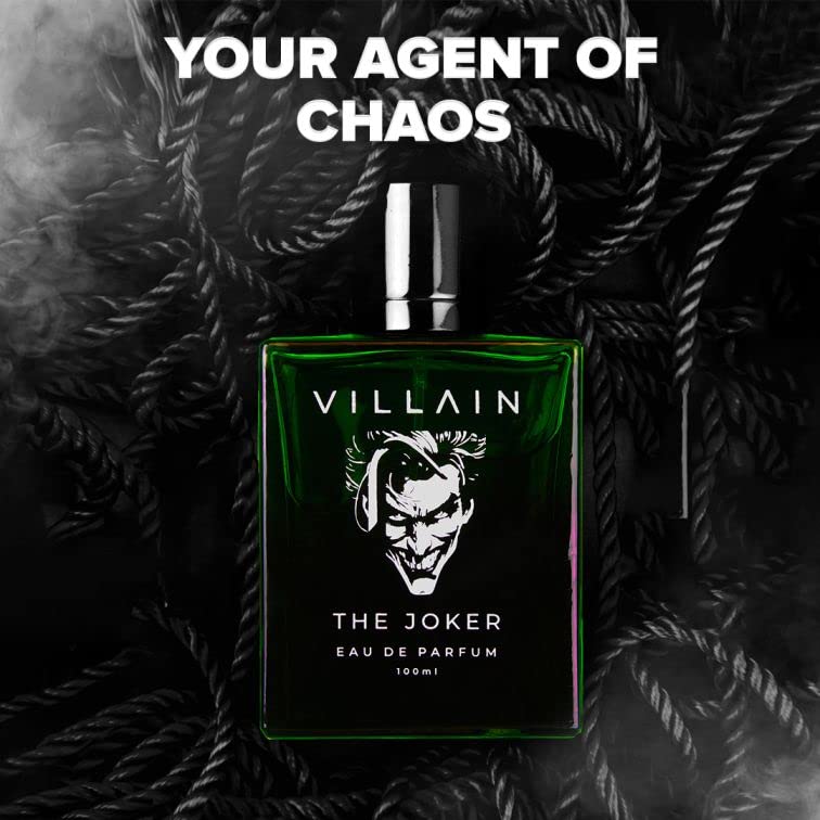 Villain The Joker Eau De Parfum 100ml 3.4 Fl.oz. Masculine Fragrance | Luxury Perfume | Long Lasting