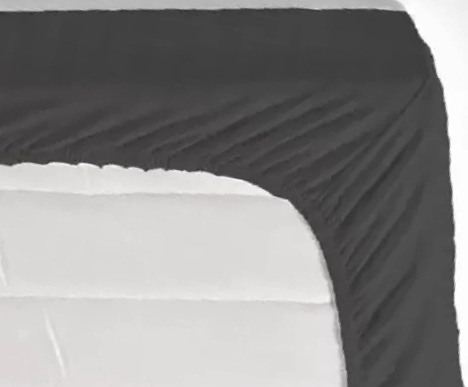 Striped Double Bedsheet With 2 Pillow Cover - 72 X 78 X 6 Inches, Black | All Around Elastic Fitted Bedsheet | Super Soft Polycotton With 200 Thread Count