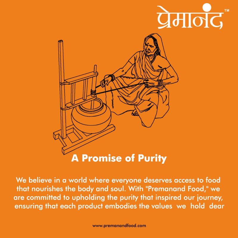 Premium Natural Shudh Desi Ghee By Premanand | Made With Traditional Bilona Method Ghee Perfect For Brain Function | (500ml) 16.9 Ounce | Jar Pack