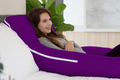 Premium Multipurpose Microfiber Pregnancy Pillow For Pregnant Women - Purple | 100% Cotton, Zippered Cover, Lightweight, Removable Cover, Full Body Pillow, Soft Pillow - Pack Of 1