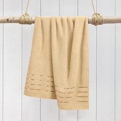 Hanorix 100% Cotton Large Size Bath Towel 900 Gsm | Soft Bath Towel For Men & Women Ultra Absorbent Cotton Towel Soft & Absorbent Towel (Golden) - Pack Of 2