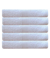 Akin Premium Cotton Bath Towels 2500 Gsm (Pack Of 5) - White