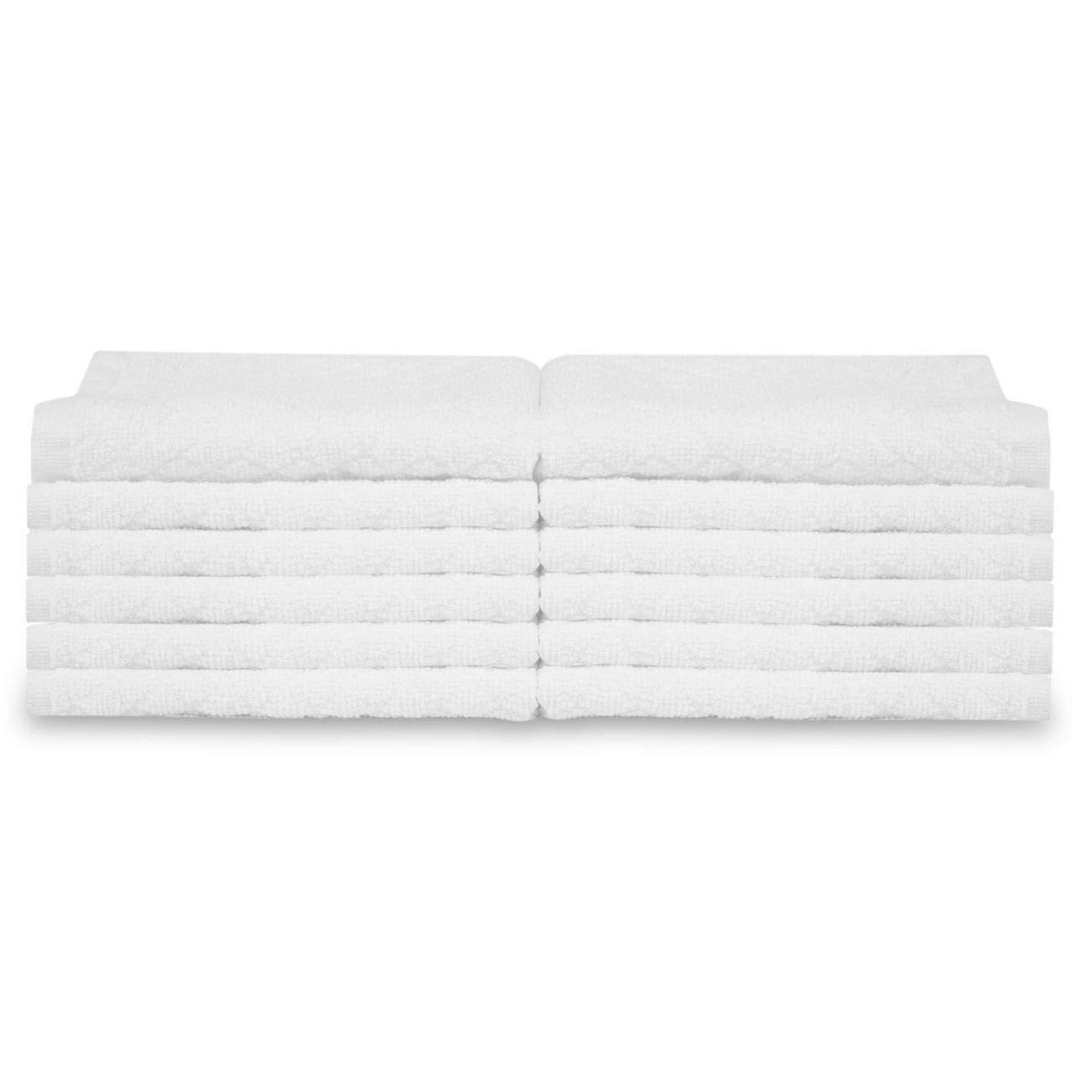 Divine Overseas Cotton Terry Dish Clothes 1200 Gsm | Soft & High Absorbent (White) - Pack Of 12
