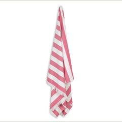 Mush Bamboo Turkish Towel 280 Gsm | 100% Bamboo Ultra Soft, Absorbent & Quick Dry Towel For Bath, Beach, Pool, Travel, Spa & Yoga (Red Stripes)