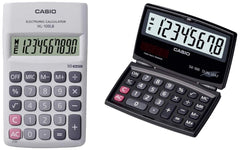 Casio SX-100-W Portable Calculator With Foldable Design & Casio HL-100LB Portable Calculator, 10 Digit Display