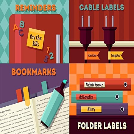 Index Tabs Arrow Flags, Fluorescent Self Sticky Notes, For College, School | 125 Pieces - 5 Colors