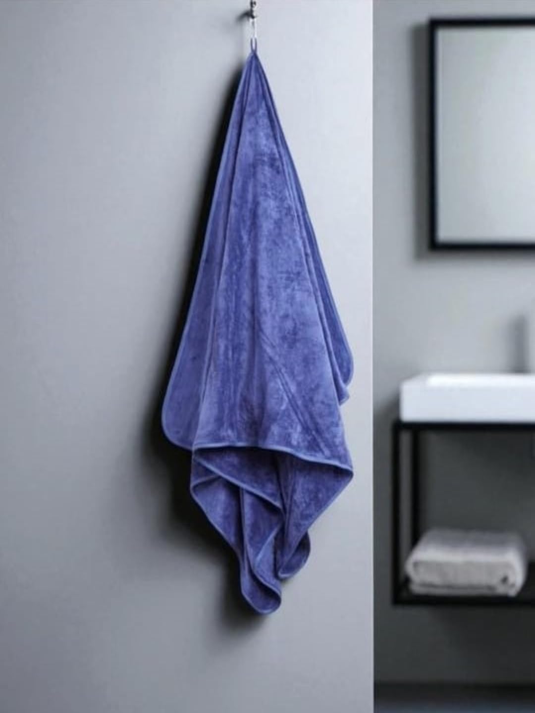 Midastra Microfiber Bath Towel 500 Gsm | Extra Soft, Lint-Free, Quick-Dry & Highly Absorbent Towel (Navy Blue)