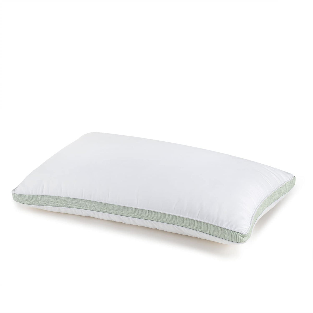 Microfiber Aloe Vera Gel Pillow, Comfortable Pillow, White & Green, Big Size | Anti-Bacterial & Anti-Allergic Sleeping Pillow For Sensitive Skin | Super Soft Pillow, Rectangular Shape Pillow