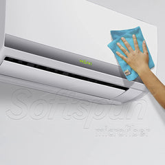 Softspun Microfiber Small Wipes Towel 340 Gsm | Multipurpose Super Soft Absorbent Cleaning Towels | 15 Piece (Sky Blue)