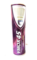 Ymox 45 Nylon Badminton Shuttlecocks , Made From Quality Eva | Yellow , Pack Of 6