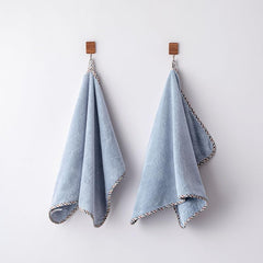 Spread Spain Microfiber Hand Towel 360 Gsm | Hand Towel For Gym & Workout Towels | Set of 2 (American Denim)
