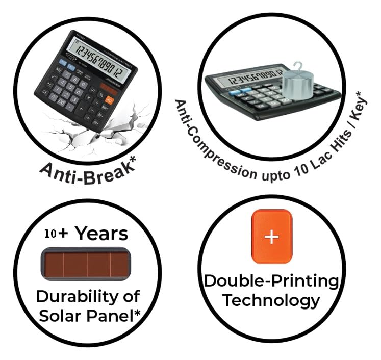 Bambalio 8 Digits BL-100 Portable Pocket Calculator With 3 Years Warranty, 3 Years Battery Life Black | Pocket Size, Scratch LCD Screen