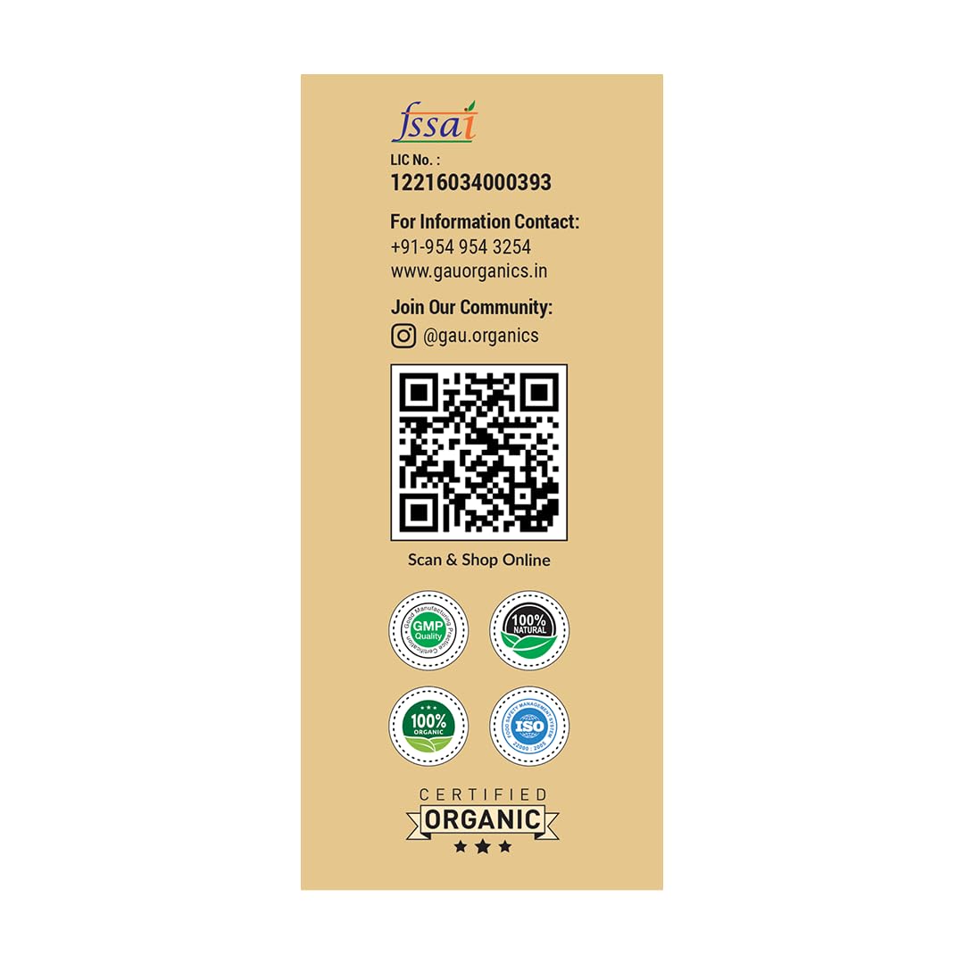 Organic Cow Ghee By Gau Organics | Natural Hand Made Curd Churned Desi Cow Ghee Good For Cooking & Frying | (5 Litr) 169.0 Ounce | Tin Pack