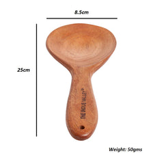 Brown Neem Wood Compact Flip, Spatula, Ladle For Cooking Dosa, Roti, Chapati | Kitchen Tools - No Harmful Polish, Naturally Non-Stick | Handmade Set Of 6, 23 Cm