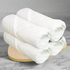 Heelium Bamboo Bath Towel 2400 Gsm | Ultra Absorbent 3x Softer Than Cotton Towels - White (Pack Of 4)