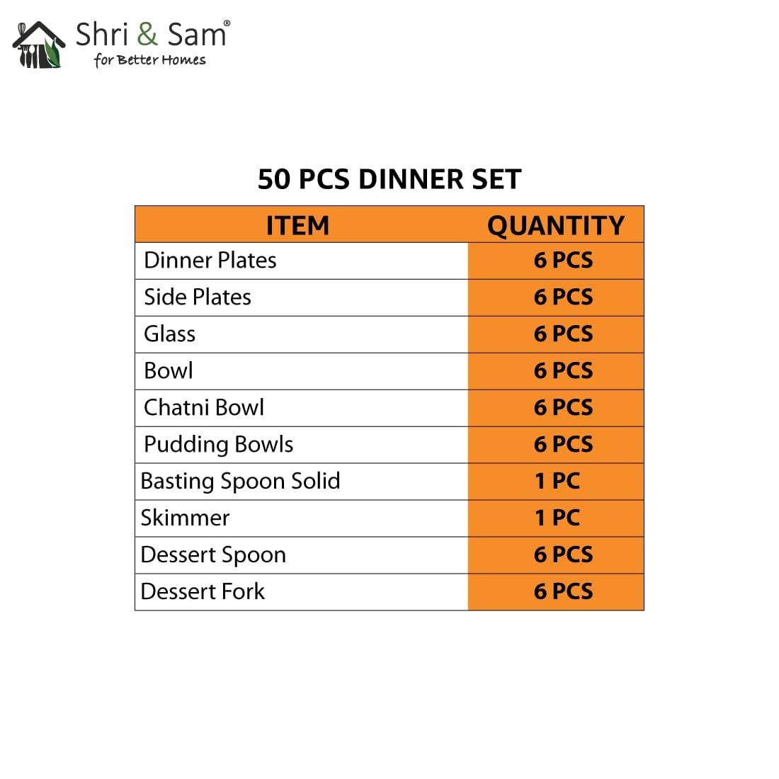 Stainless Steel Shagun Solid Dinner Set, 50 Pcs Set Gold | Easy To Wash - Dishwasher Safe