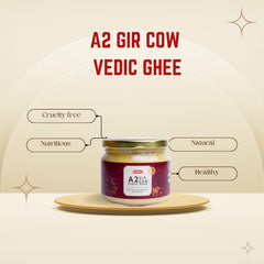 Natural Premium A2 Gir Cow Ghee By Cima | Rich In Nutrients & Healthy Desi Cow Ghee For Improves Eyesight | (300ml) 10.1 Ounce | Jar Pack