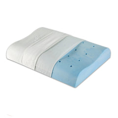 Orthopedic Cervical Pillow, Cooling Gel Memory Foam Pillow, White, King Size - 23 L X 12 W X 4 H Inch | For Neck, Shoulder Pain Relief | Contour Bed Pillow For Sleeping, Pillow Cover
