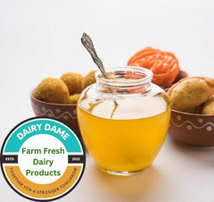 Organic Cow Ghee By Dairy Dame | Traditional Kerala Cow Ghee Curd-Churned Bilona Ghee For Support Immunity | (500ml) 16.9 Ounce | Jar Pack
