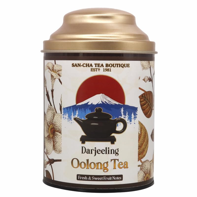 San-Cha Darjeeling Oolong Tea - 50gm, 1.7 Ounce | Improves Skin Health, Aids Weight Loss - Low Caffeine Loose Leaves Himalayan Tea | Fresh & Sweet Fruit Notes