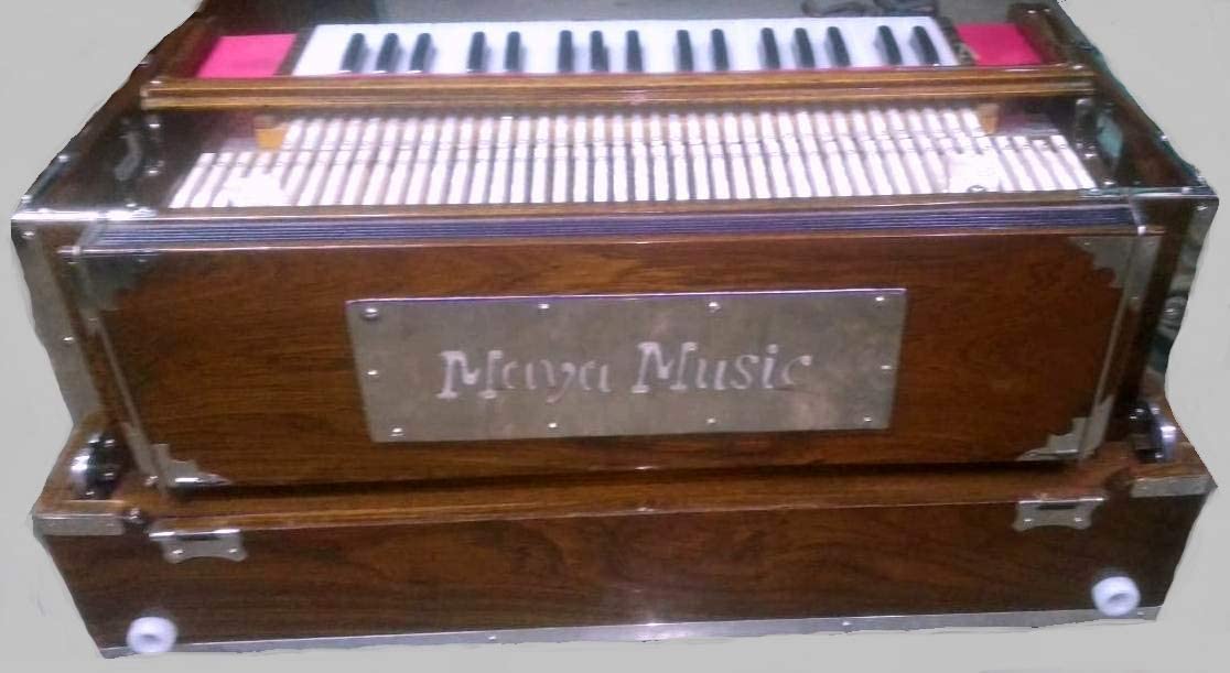 Musical Instrument Harmonium - 9 Scale Changer, 37 Italian Keys, 3 Set Of Reeds (Bass+ Male+ Female), 3 3/4 Octave | Handmade Instrument