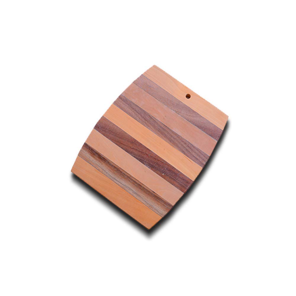 Striped Wooden Chopping & Cutting Board For Chopping Vegetables, Fruits, Meat, Serving Platter - Striped Wooden Rectangle Chopping Board, Brown