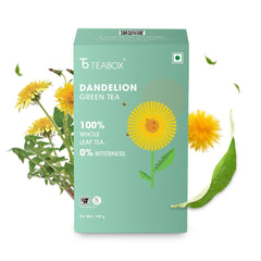 Teabox Dandelion Green Tea - 100gm, 3.5 Ounce | 100% Whole Leaf & 0% Bitterness - Green Tea From The Himalayas | Low Caffeine