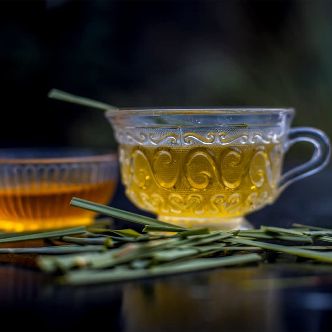 Yogafy Lemongrass Herbal Tea Leaves - 100gm Reusable Pet Jar, 3.5 Ounce, 50 Cups | Boost Metabolism Used For Detox - Caffeine Free, Non GMO